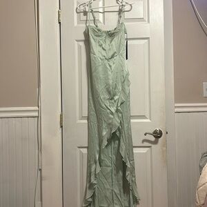 Sage green maxi dress White Fox